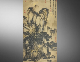 唐寅 山路松聲圖