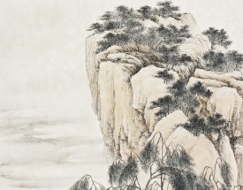 馮超然 丘壑奔泉圖