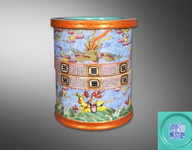 洋彩八卦云鳳紋轉(zhuǎn)心筆