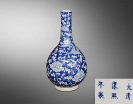 青花龍鳳牡丹纏枝蓮膽